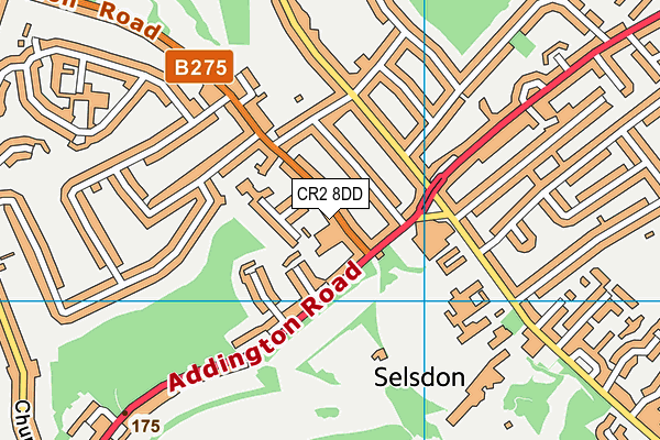 CR2 8DD map - OS VectorMap District (Ordnance Survey)