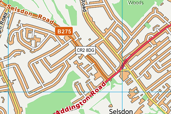 CR2 8DG map - OS VectorMap District (Ordnance Survey)