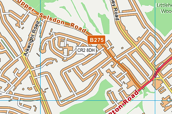 CR2 8DH map - OS VectorMap District (Ordnance Survey)