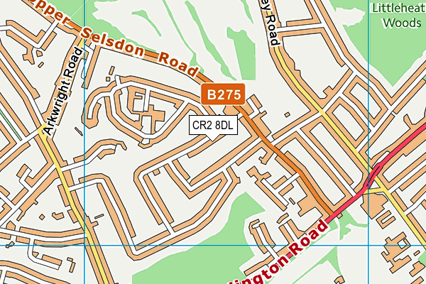 CR2 8DL map - OS VectorMap District (Ordnance Survey)