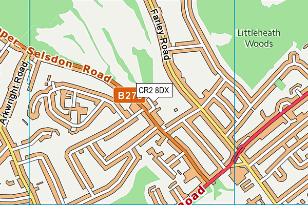 CR2 8DX map - OS VectorMap District (Ordnance Survey)