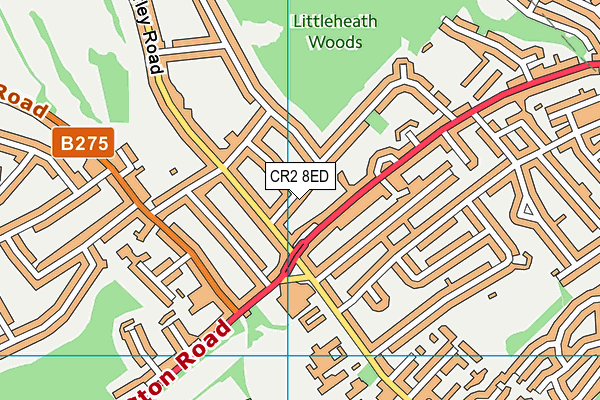 CR2 8ED map - OS VectorMap District (Ordnance Survey)