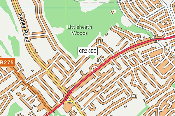 CR2 8EE map - OS VectorMap District (Ordnance Survey)
