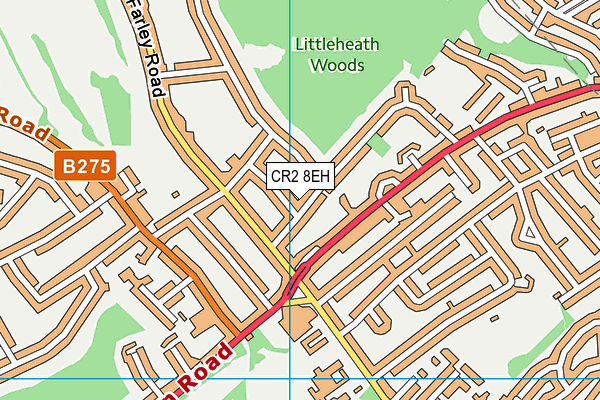 CR2 8EH map - OS VectorMap District (Ordnance Survey)