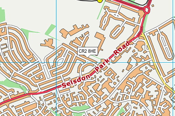CR2 8HE map - OS VectorMap District (Ordnance Survey)