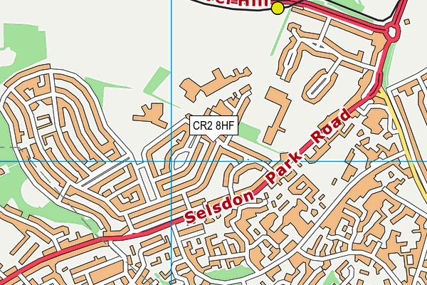 CR2 8HF map - OS VectorMap District (Ordnance Survey)