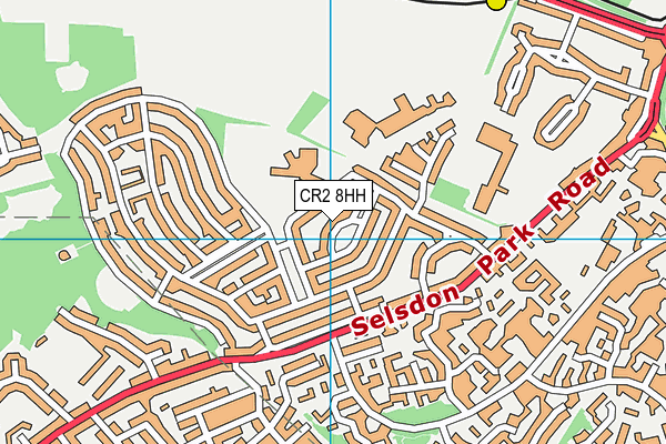CR2 8HH map - OS VectorMap District (Ordnance Survey)