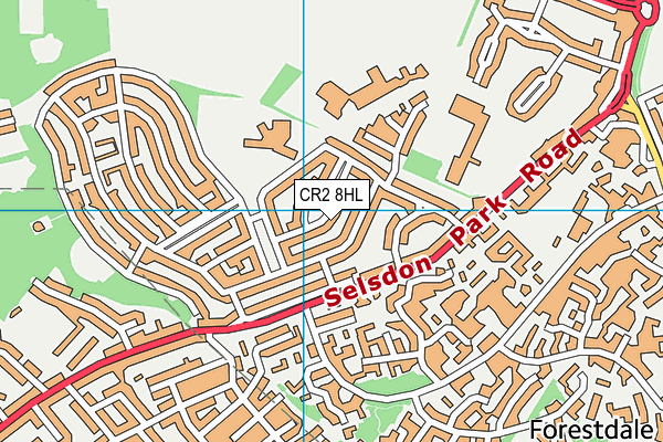 CR2 8HL map - OS VectorMap District (Ordnance Survey)