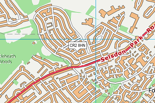 CR2 8HN map - OS VectorMap District (Ordnance Survey)