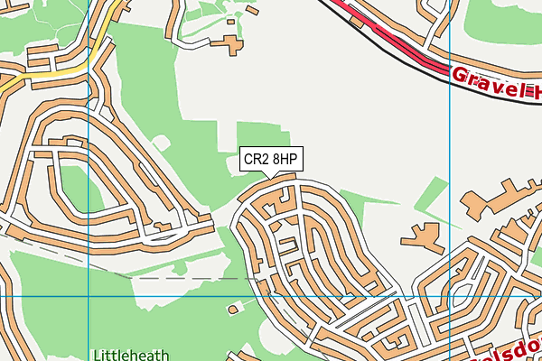 CR2 8HP map - OS VectorMap District (Ordnance Survey)