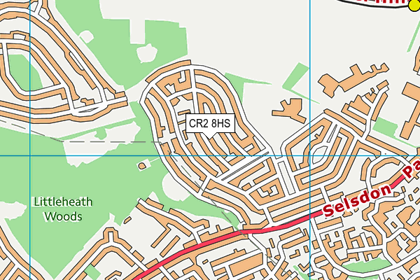 CR2 8HS map - OS VectorMap District (Ordnance Survey)