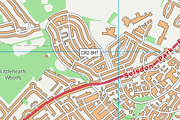 CR2 8HT map - OS VectorMap District (Ordnance Survey)