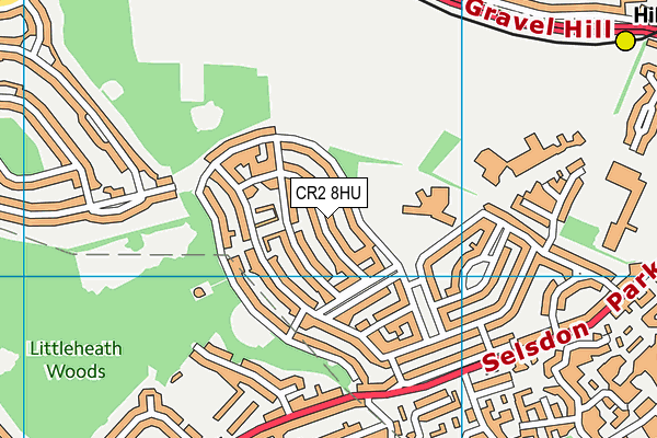 CR2 8HU map - OS VectorMap District (Ordnance Survey)