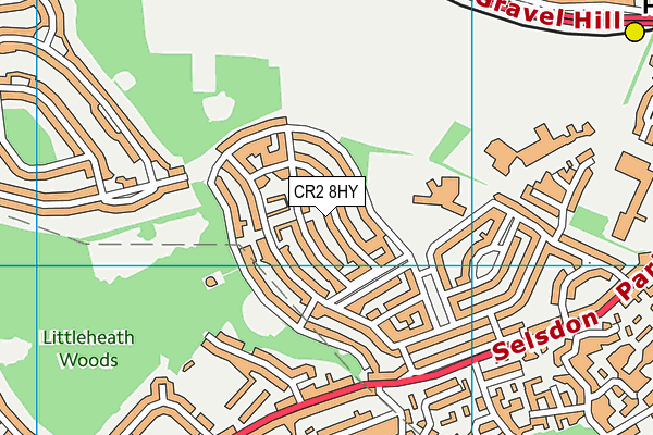 CR2 8HY map - OS VectorMap District (Ordnance Survey)