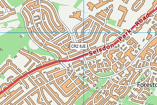 CR2 8JE map - OS VectorMap District (Ordnance Survey)