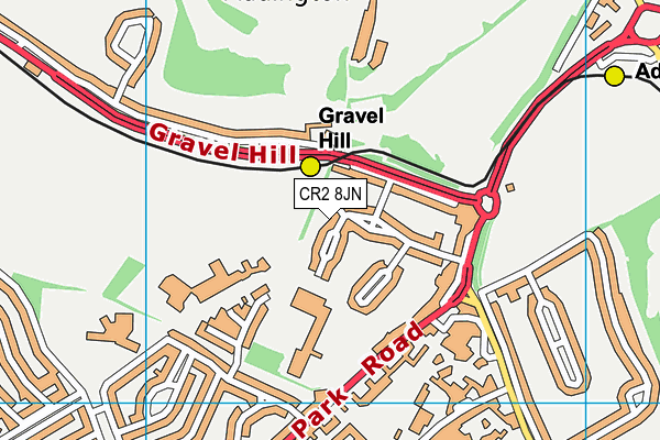 CR2 8JN map - OS VectorMap District (Ordnance Survey)