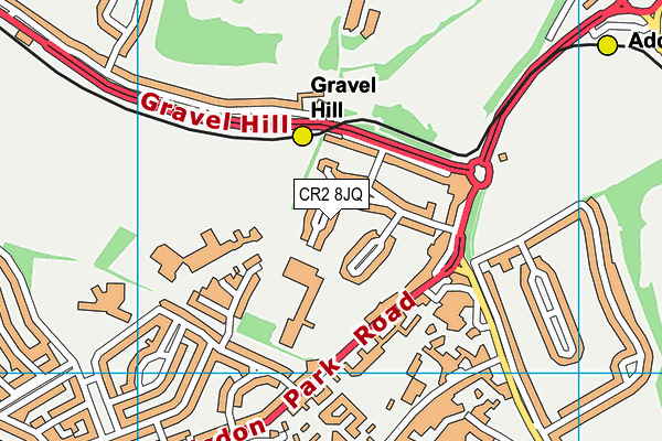 CR2 8JQ map - OS VectorMap District (Ordnance Survey)