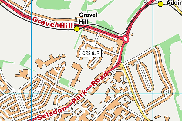 CR2 8JR map - OS VectorMap District (Ordnance Survey)