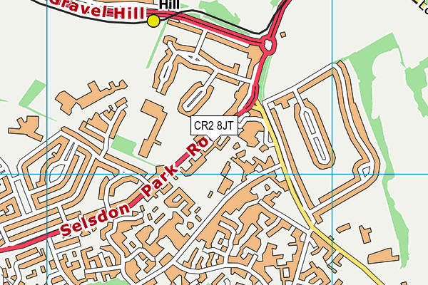 CR2 8JT map - OS VectorMap District (Ordnance Survey)