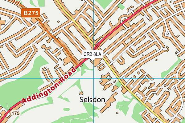 CR2 8LA map - OS VectorMap District (Ordnance Survey)