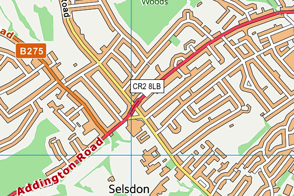 CR2 8LB map - OS VectorMap District (Ordnance Survey)