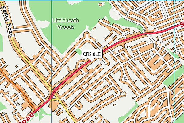 CR2 8LE map - OS VectorMap District (Ordnance Survey)