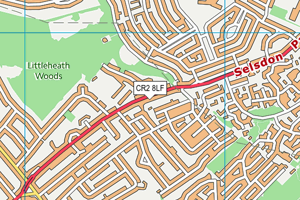 CR2 8LF map - OS VectorMap District (Ordnance Survey)