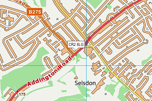 CR2 8LG map - OS VectorMap District (Ordnance Survey)