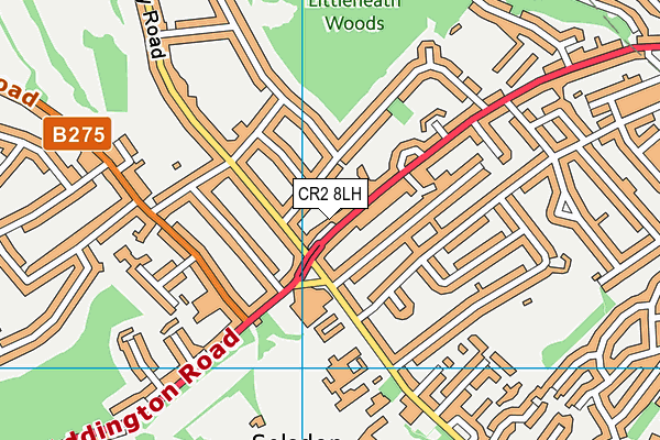 CR2 8LH map - OS VectorMap District (Ordnance Survey)