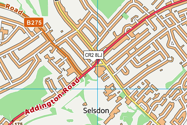 CR2 8LJ map - OS VectorMap District (Ordnance Survey)