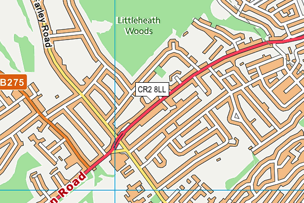 CR2 8LL map - OS VectorMap District (Ordnance Survey)