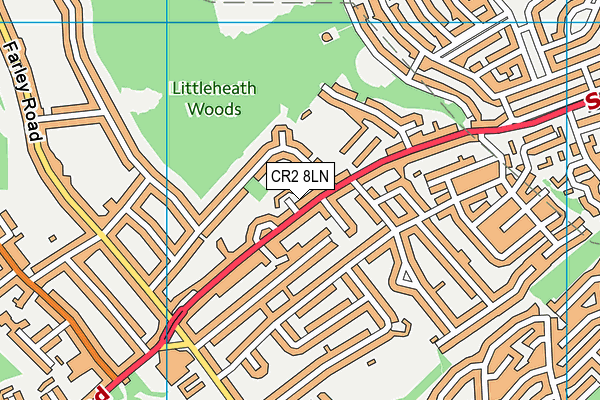 CR2 8LN map - OS VectorMap District (Ordnance Survey)