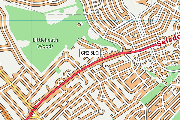 CR2 8LQ map - OS VectorMap District (Ordnance Survey)