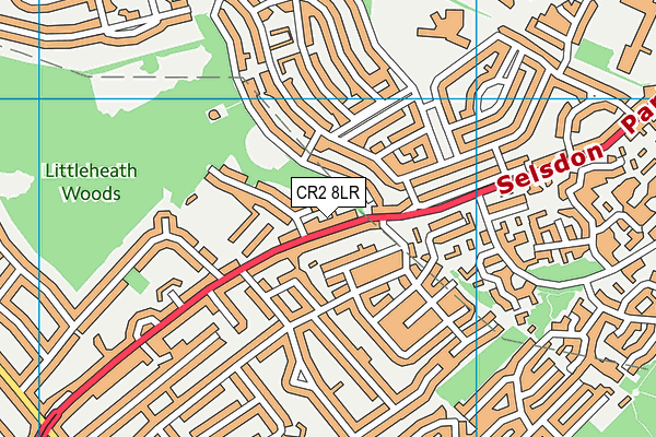 CR2 8LR map - OS VectorMap District (Ordnance Survey)