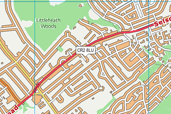 CR2 8LU map - OS VectorMap District (Ordnance Survey)