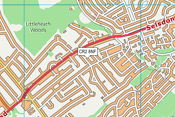 CR2 8NF map - OS VectorMap District (Ordnance Survey)
