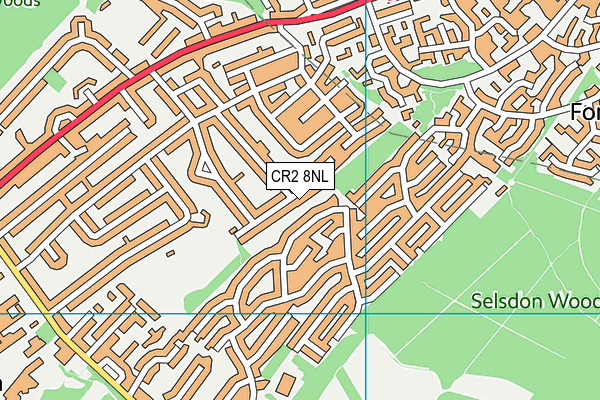 CR2 8NL map - OS VectorMap District (Ordnance Survey)