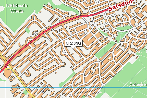 CR2 8NQ map - OS VectorMap District (Ordnance Survey)