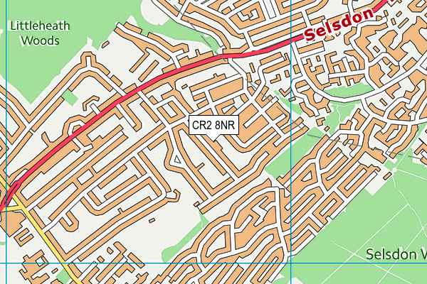 CR2 8NR map - OS VectorMap District (Ordnance Survey)