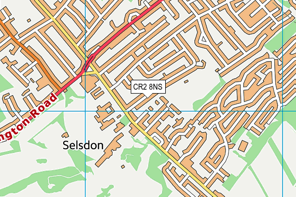 CR2 8NS map - OS VectorMap District (Ordnance Survey)