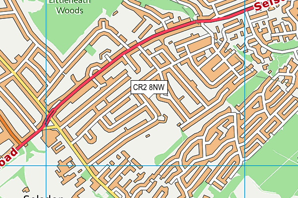 CR2 8NW map - OS VectorMap District (Ordnance Survey)