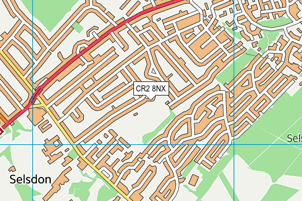 CR2 8NX map - OS VectorMap District (Ordnance Survey)