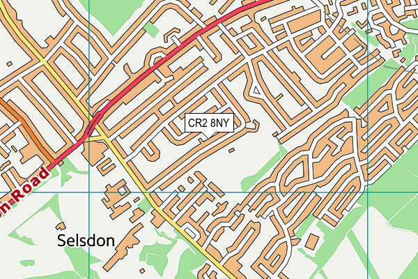 CR2 8NY map - OS VectorMap District (Ordnance Survey)