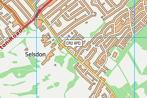 CR2 8PD map - OS VectorMap District (Ordnance Survey)