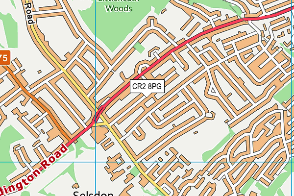 CR2 8PG map - OS VectorMap District (Ordnance Survey)