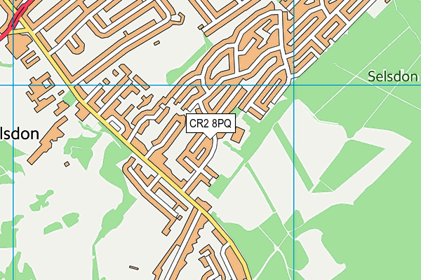 CR2 8PQ map - OS VectorMap District (Ordnance Survey)