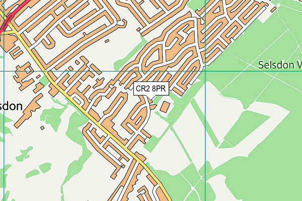 CR2 8PR map - OS VectorMap District (Ordnance Survey)