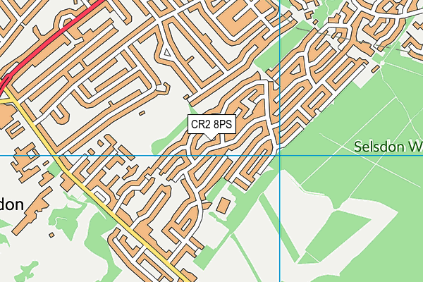 CR2 8PS map - OS VectorMap District (Ordnance Survey)