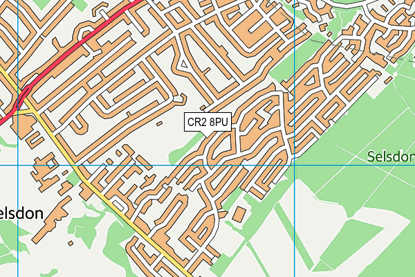 CR2 8PU map - OS VectorMap District (Ordnance Survey)