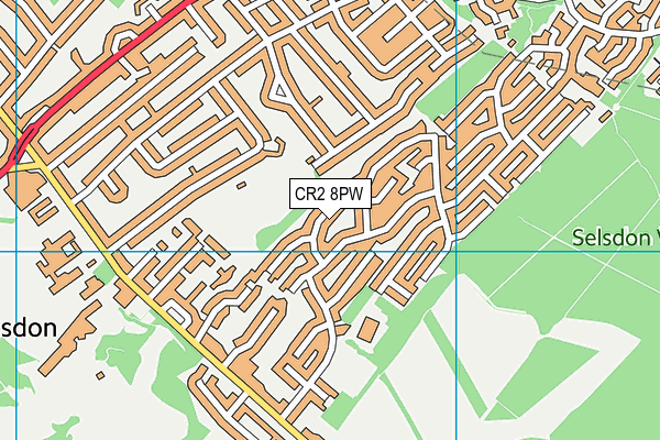 CR2 8PW map - OS VectorMap District (Ordnance Survey)